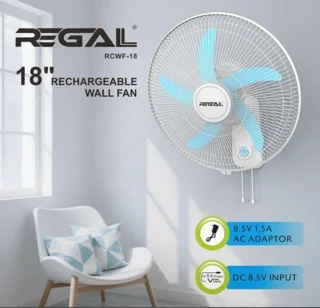پنکه دیواری شارژی ۱۸ اینچ ریگال (REGAL) مدل RCWF-18
